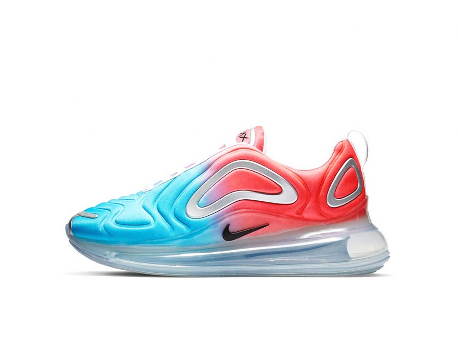 Nike Air Max 720, голубой, красный, нейлон, женские