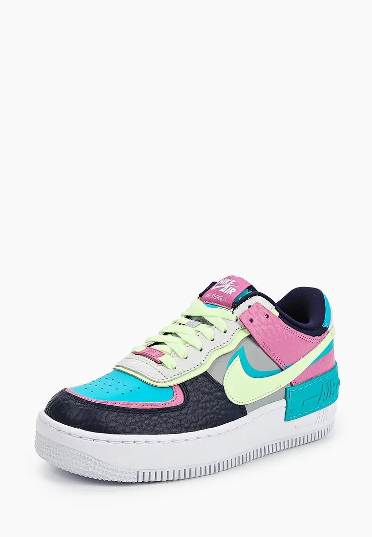 Nike Air Force 1 Shadow, разноцветные, кожаные, женские