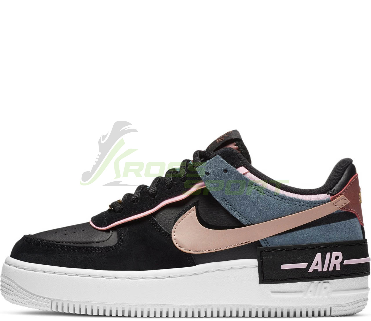  Nike Air Force 1 Shadow Black metallic