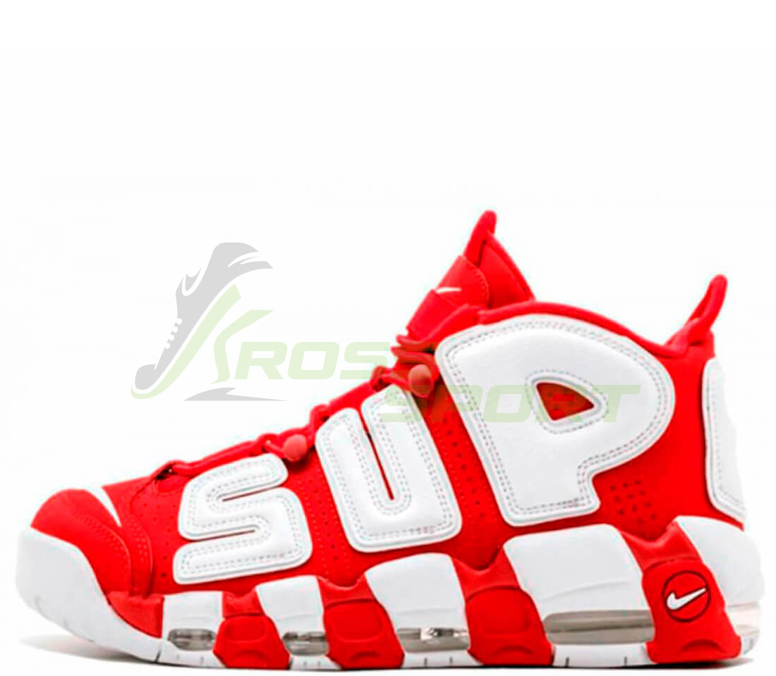 Nike Air More Uptempo X Supreme Red/White