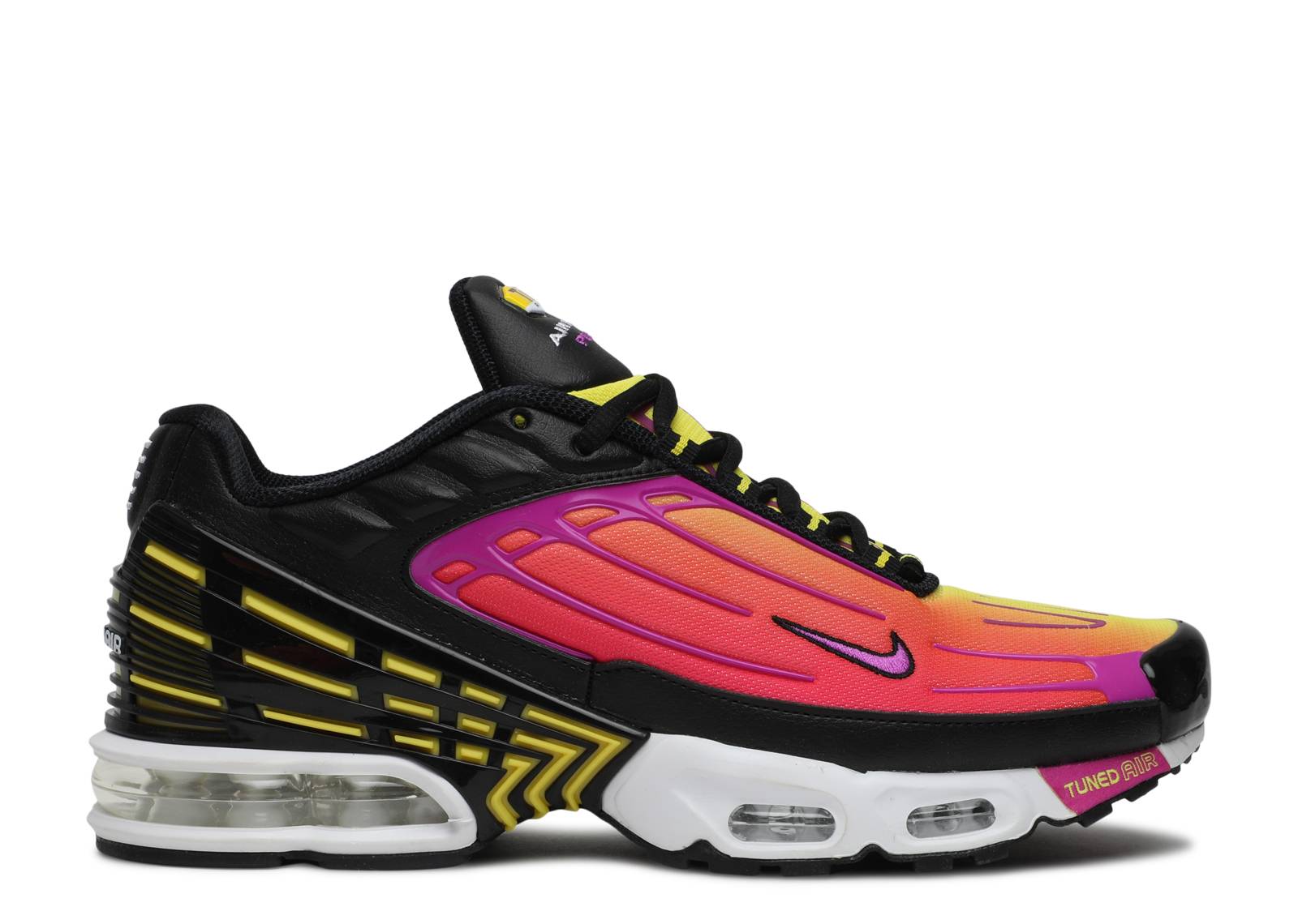 Nike Air Max Plus III, розовые с желтым и черным, текстиль, нейлон, женские